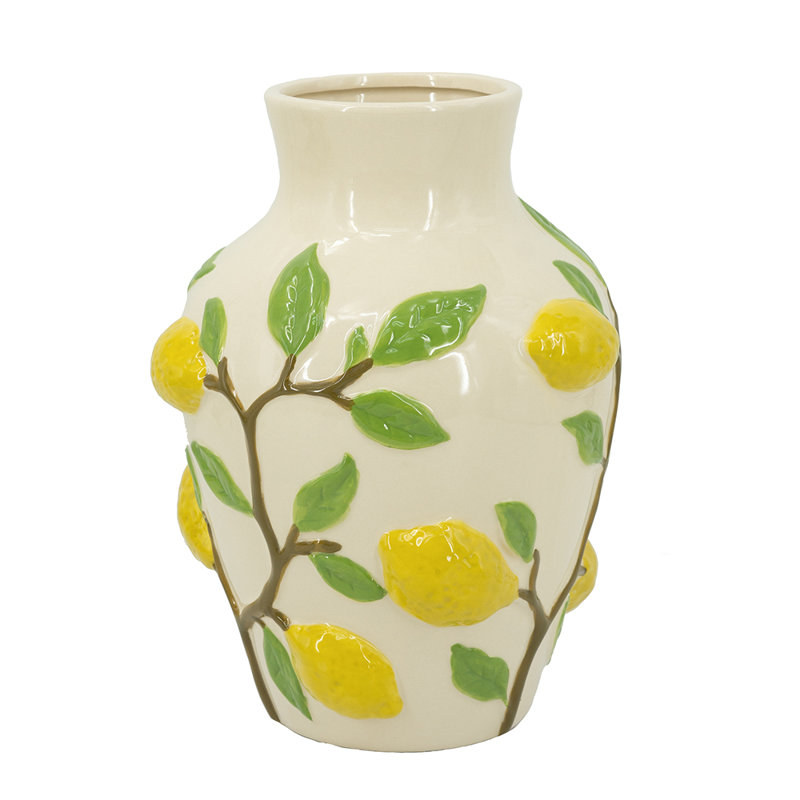 9X9x12.5" Lemon Vase