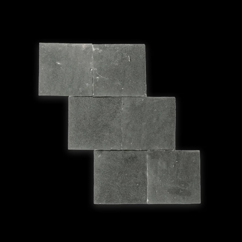 Blue Iris Zellige Ceramic Wall Tile, Gray