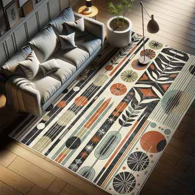 Machine Printed 152cm X 76cm Area Rug