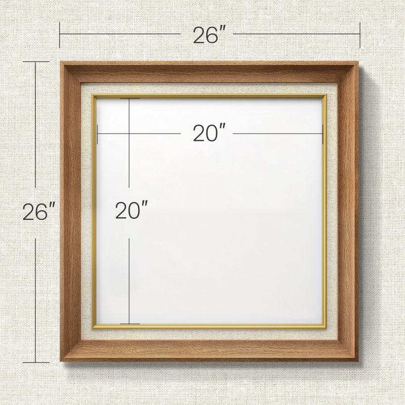 White Stone Block Pattern Wall Design Framed Canvas Master Bedroom Wall Art Work Print, Natural, 16" H x 16" W