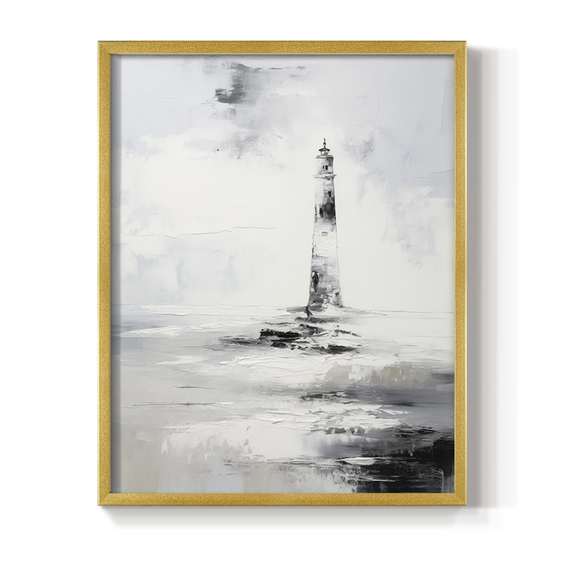 NAUTICAL Series Dxxxxi, reproduction encadrée - bois massif, H 15 po x l 12 po, Doré