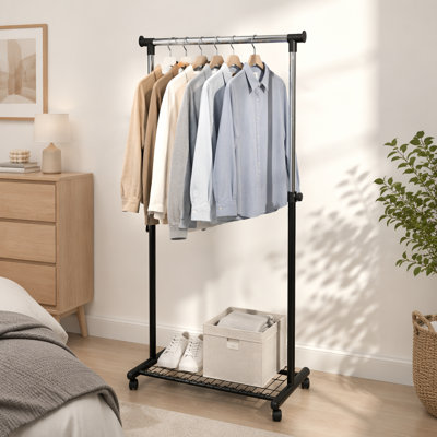 Versatile Metal Coat Rack for Efficient Clothing Organization and Space Saving