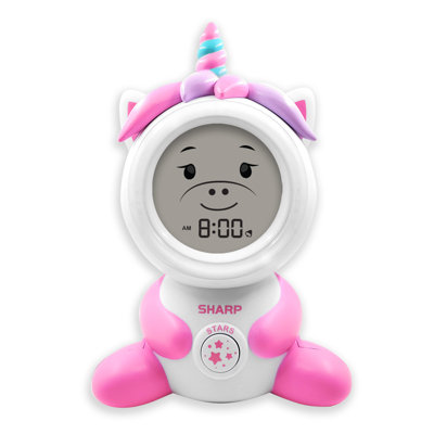 Sharp Ready to Wake Unicorn Sleep Trainer Kids Alarm Clock, Simple to Set and Use