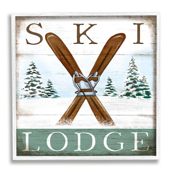 Chunky Wood Mini Snow Skis and Poles Miniature Downhill Ski -   Log Cabin Decor