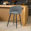Meurer Upholstered Counter Stool with Metal Frame-576909836