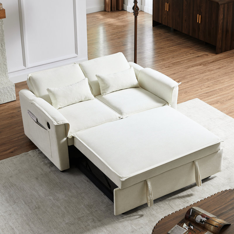 Lit réglable pour petits appartements - Canapé-lit de conception moderne avec tissu et dossier en velours doux