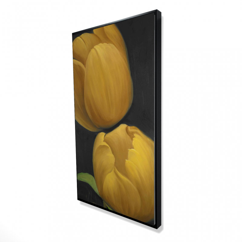 Deux fleurs de jonquilles sur toile | Imprimé floral floral