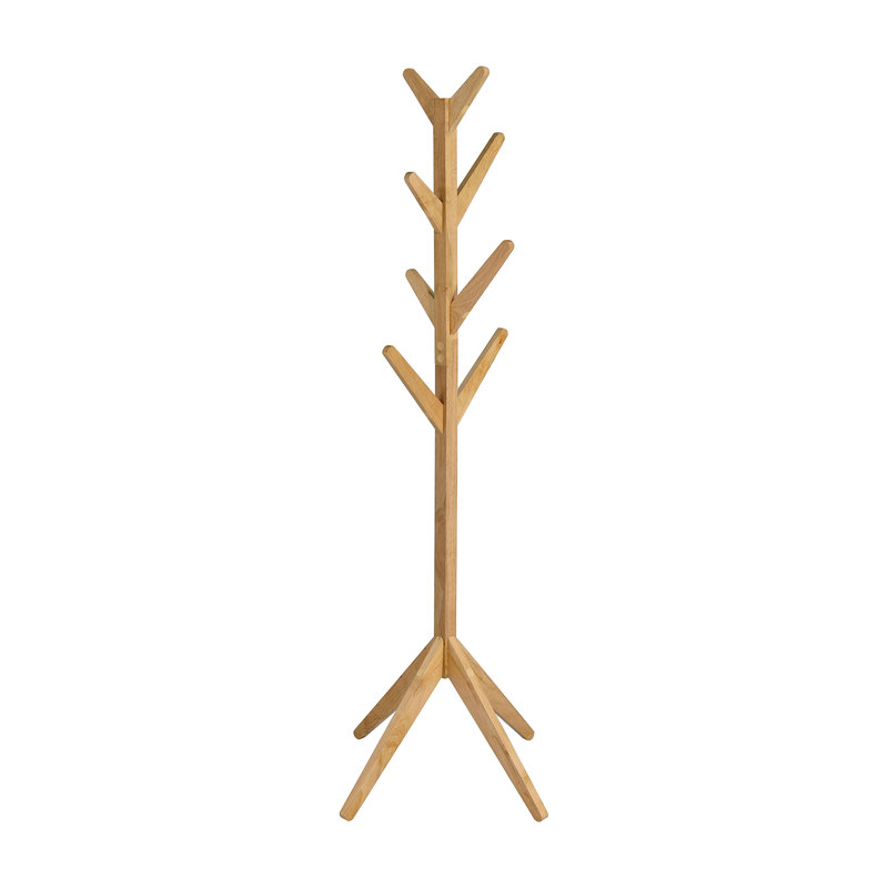 Portemanteaux en bois avec 8 crochets en chêne naturel, Chêne naturel