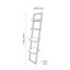 Anartz 180cm H x 33cm W Metal Ladder Bookcase