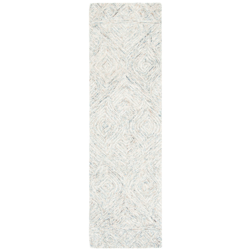 Treva Hand Tufted Wool Geometric Rug, Runner 2'3" x 8'