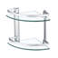 Étagère d'angle en verre pour salle de bain