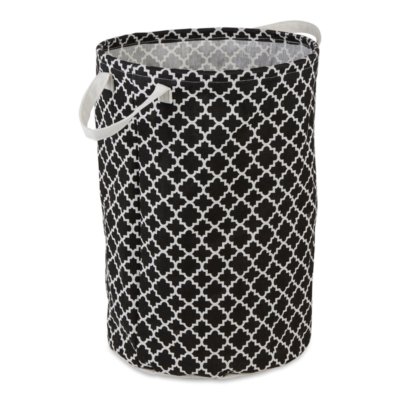 Fabric Laundry Hamper with Handles, Black