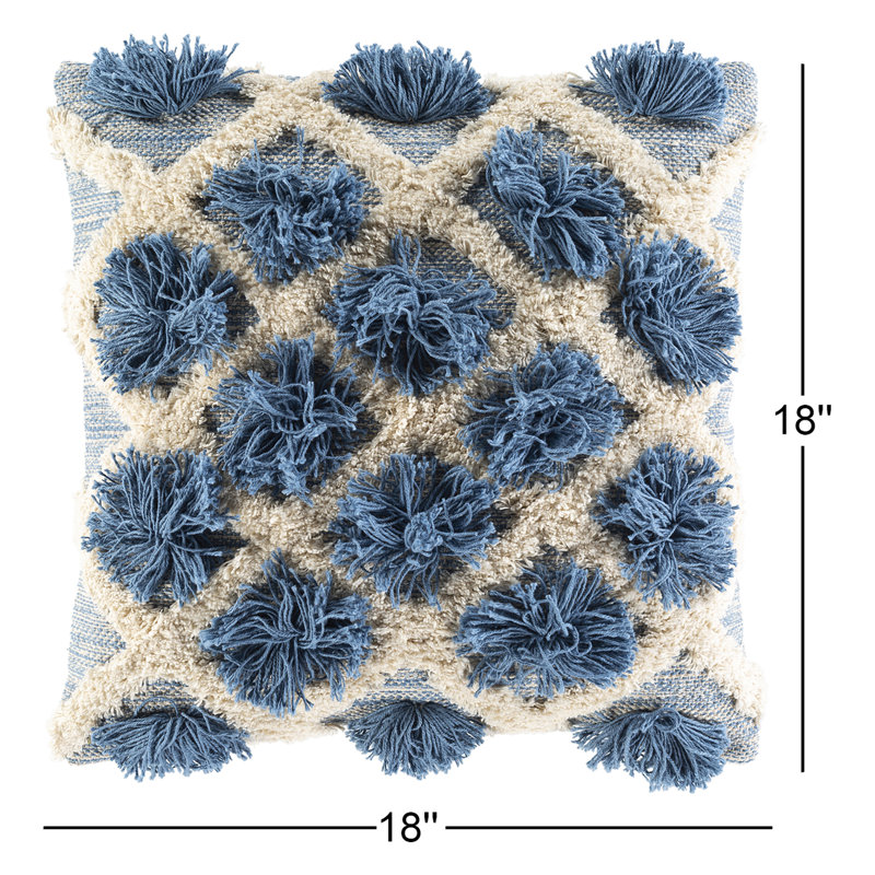 Housse de coussin en coton , H 18 po x l 18 po