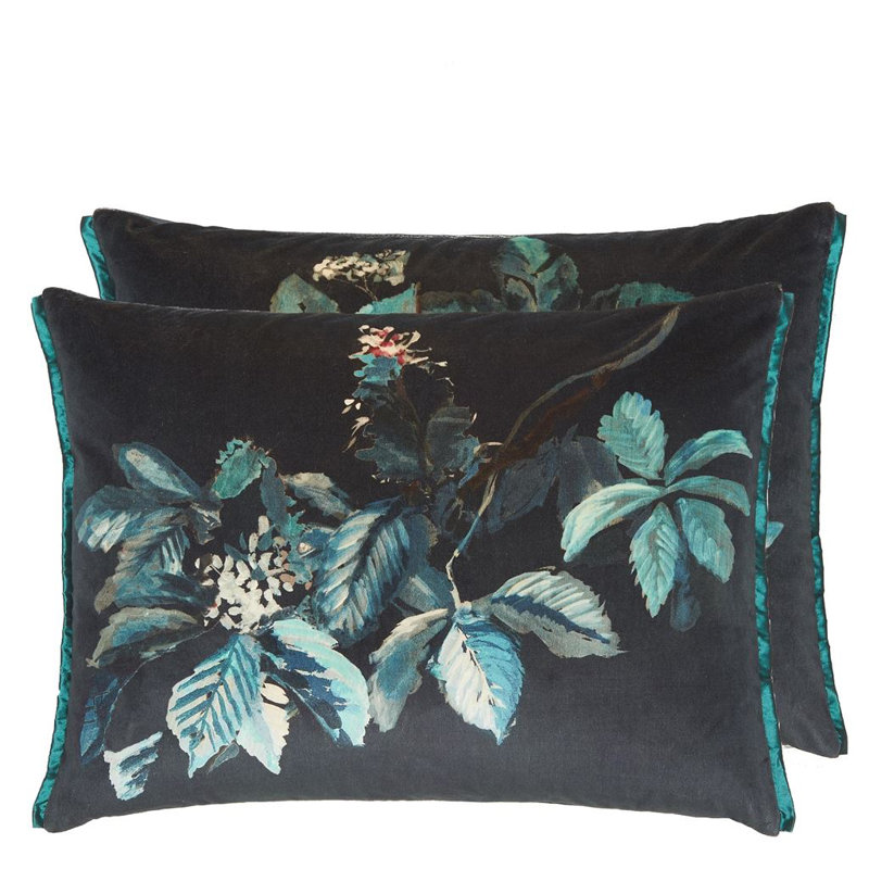 Pasqueflower Decorative Pillow, Indigo