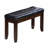 1-Piece Modern Style Bench With Leather-Look Seat Tufted Upholstered Design Tapered Wood Legs