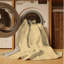 Tapis abstrait moderne et contemporain lavable à la machine Merrionette New Years - Beige-522086216