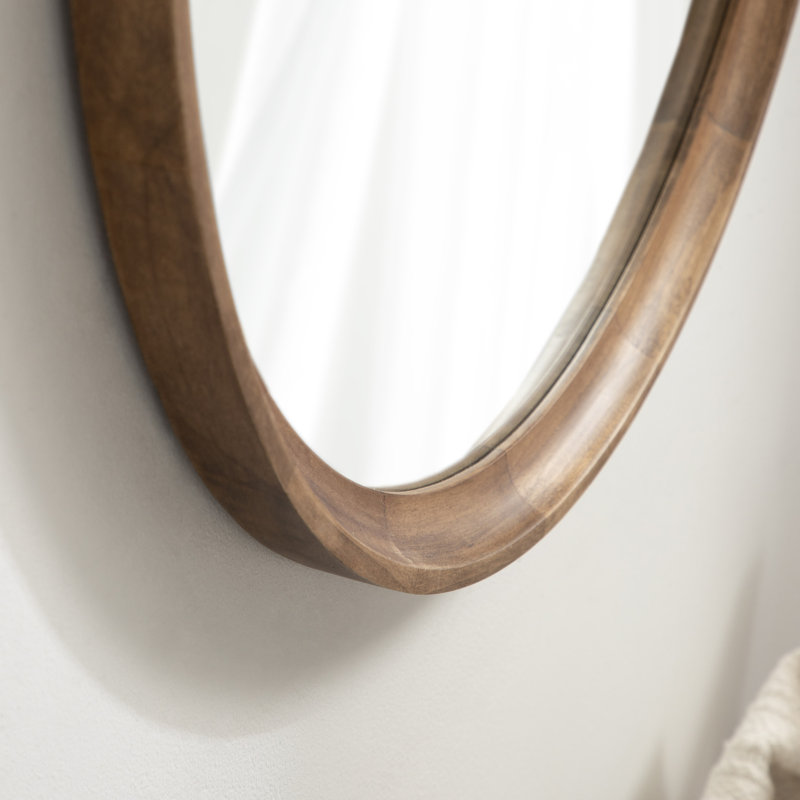 Miroir Zoie, 34 po x 34 po, Brun rustique