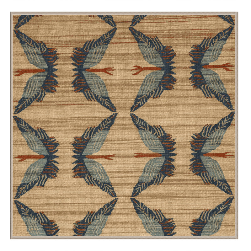  Tapis hawaïen lavable avec frégates, Carré 7 pi