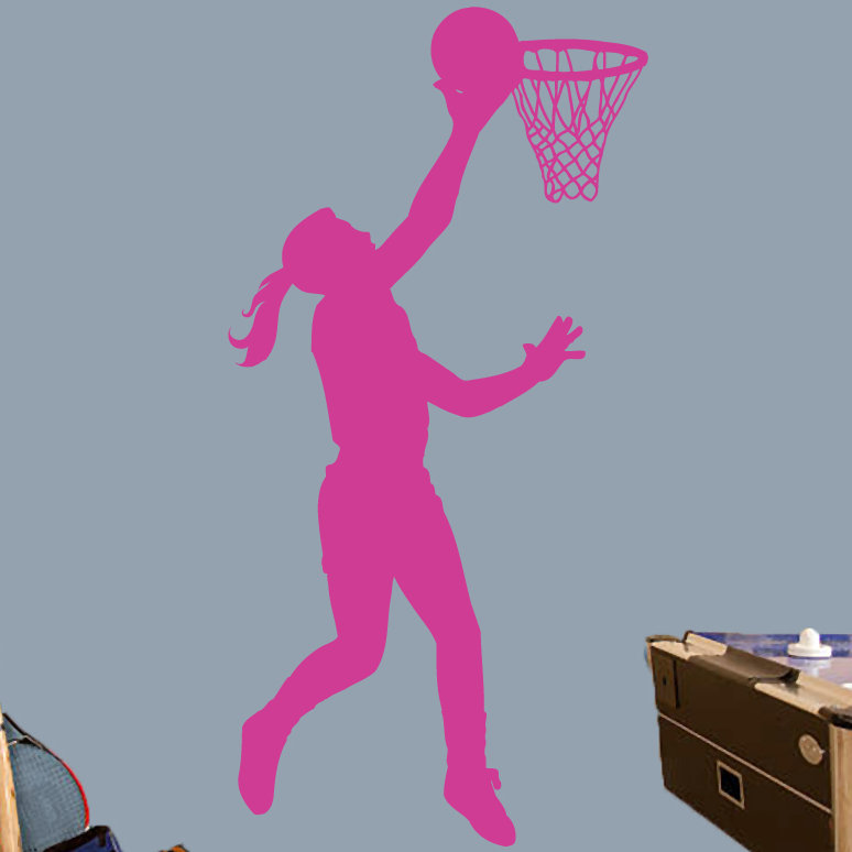 Adhésif décoratif basketball, Rose vif