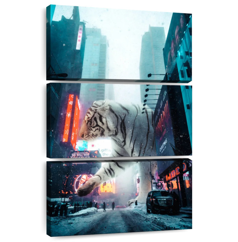 Brampt Tiger City, 23" H x 14" W