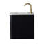 Liljan 24'' Wall-Mounted Single Bathroom Vanity with Engineered Stone Top-559609235