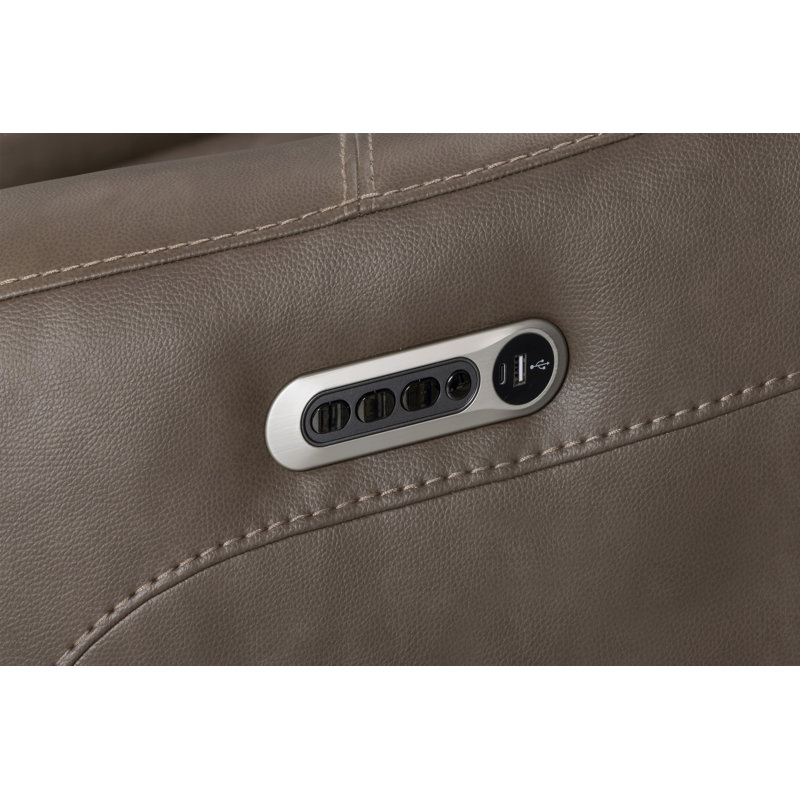Canapé modulaire inclinable électrique avec accoudoirs réglables 7 pièces Alberta, Bette noisette