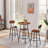 Round bar stool set with shelves, stool with backrest-1552440949-1552440948