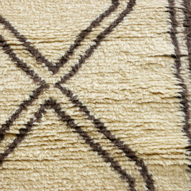 Lais Hand-knotted Shag Wool Rug, Runner 3' x 12'