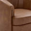 Fauteuil demi-tonneau pivotant en cuir Modern Geniue-1341155221