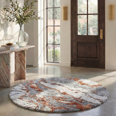 Tapis gris / rouille Wojtowicz
