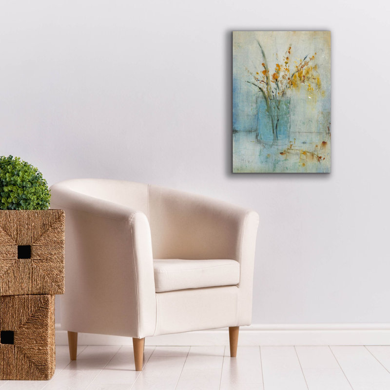 «Blue récipient II» par Tim O'Toole, art mural sur toile, H 26 po x l 18 po x P 0,75 po
