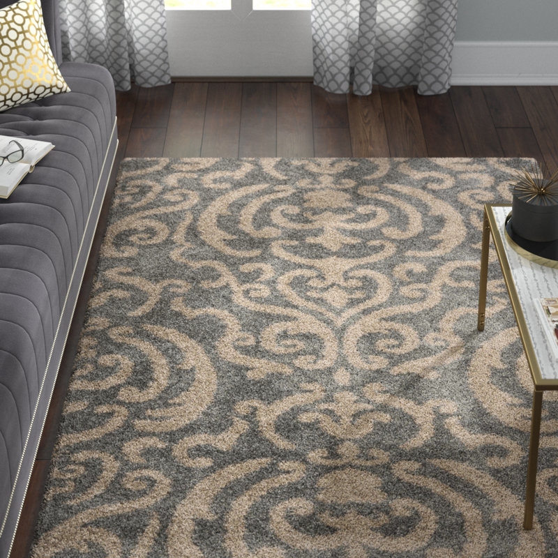 Ellyona Shag Performance Floral Rug, Rectangle 5'3" x 7'6"