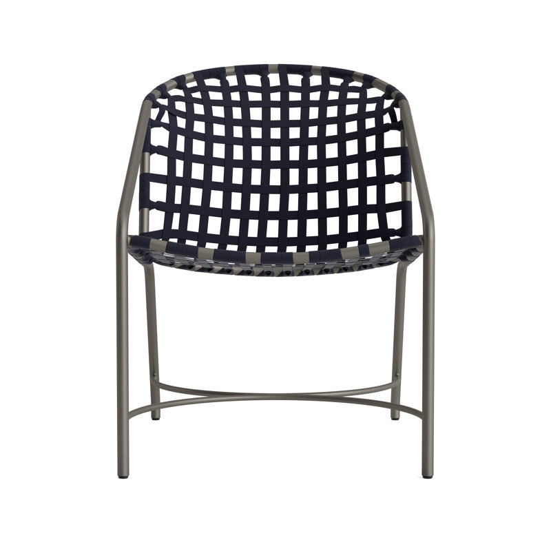 Kantan Outdoor Lounge Chair, Mica/Marine Suncloth Lace