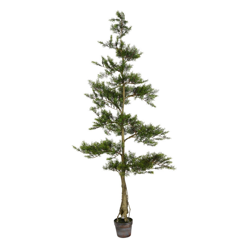 Artificial Potted Cedar Tree, 72" H x 30" W x 30" D