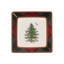 Christmas Tree TARTAN TIDBIT PLATES S/4 5"