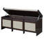 Banc de rangement rembourré avec tiroirs et coussin amovible-86907379