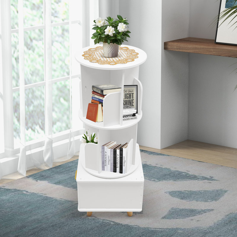 Lestine Drawers Bookcase, White