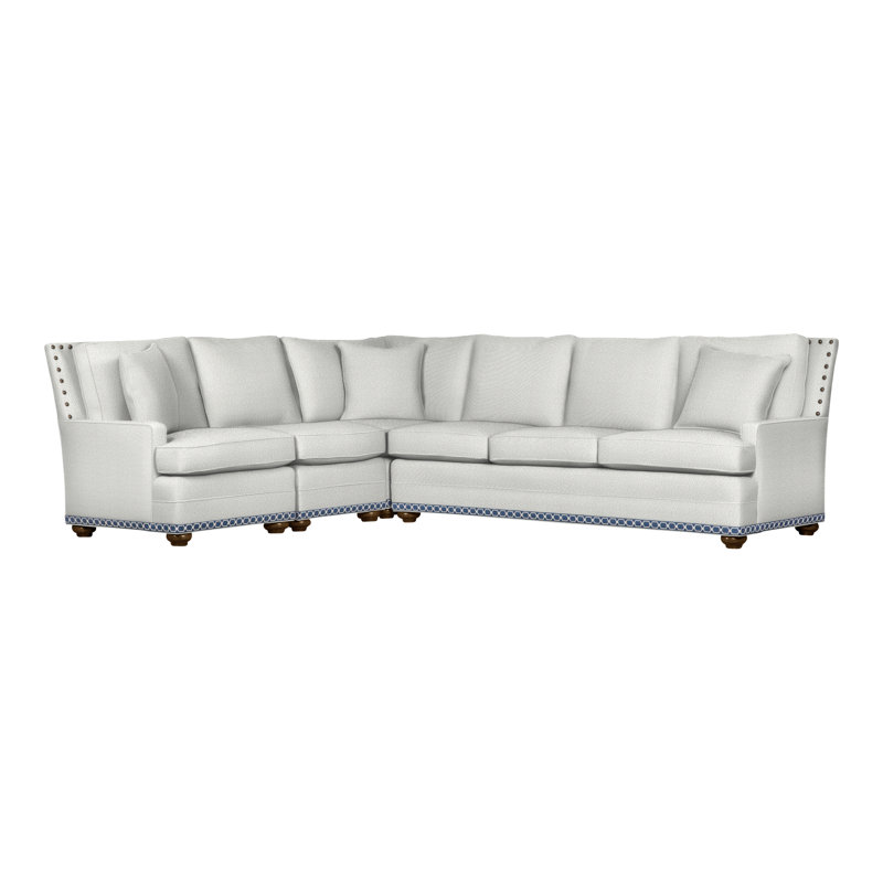 American Bungalow 4-Piece Riverside L-Sectional, Yes, Havana, Callaloo Cotton
