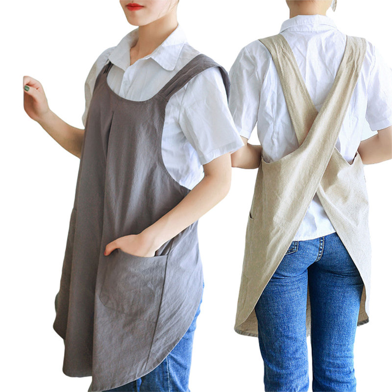 Solid Colour Apron Sets, Beige