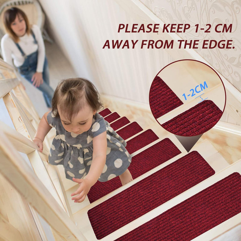 Greulich Non-Slip Stair Tread, Red