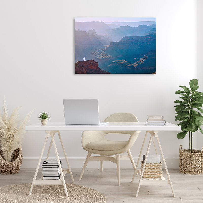 Art mural sur toile Sun Rays Mountain Mesa par Marty Hulsebos, H 24 po x l 36 po