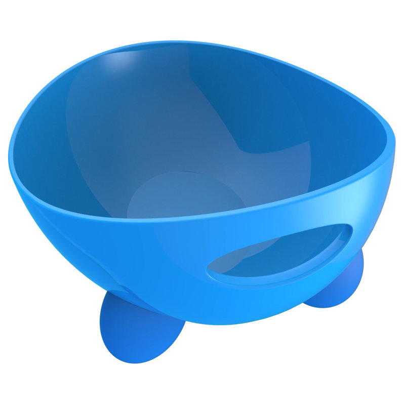 Blue Modern Tilted Anti-Skid Dog Bowl