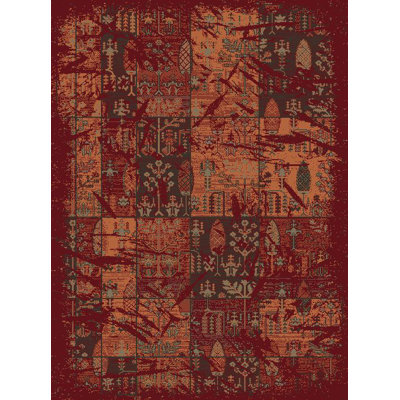 Tapis rouge/orange Dishman