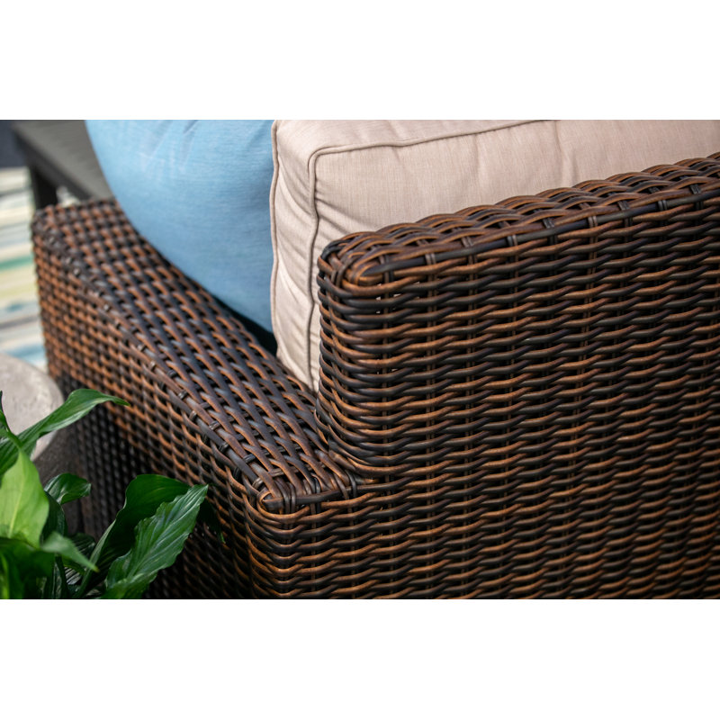 Canapé de patio Parris avec coussins Sunbrella®, Toile lin Sunbrella®