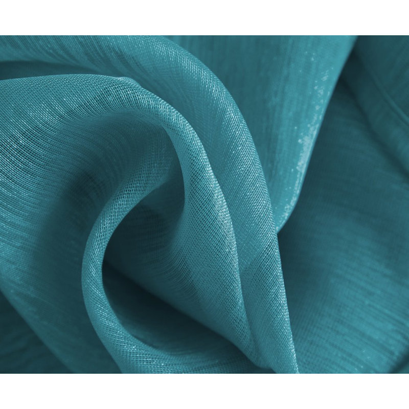 Carmille Semi-Sheer Grommet Curtain Panels, 54" W x 84" L, Aqua Blue (Teal)