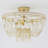 3 - Light Shell Semi Flush Mount Ceiling Light