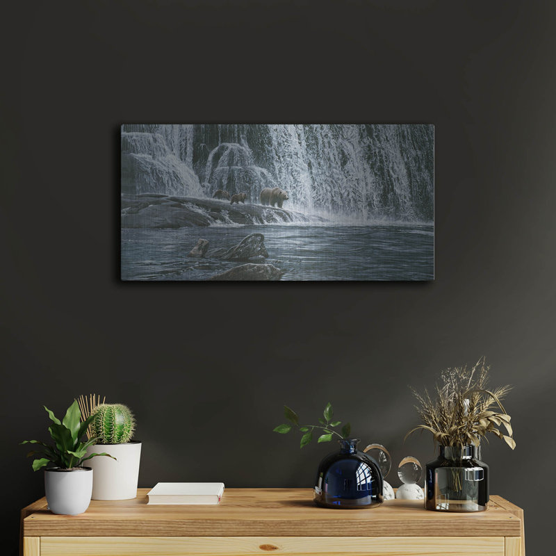 «Grizzlies And Falls» par Ron Parker, H 12 po x l 24 po