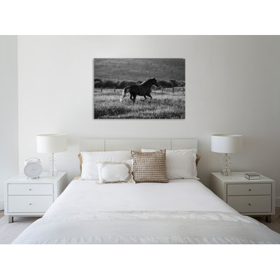 « horse les chevaux à la maison », reproduction de photo sur toile tendue