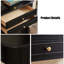 Console noire en bois massif