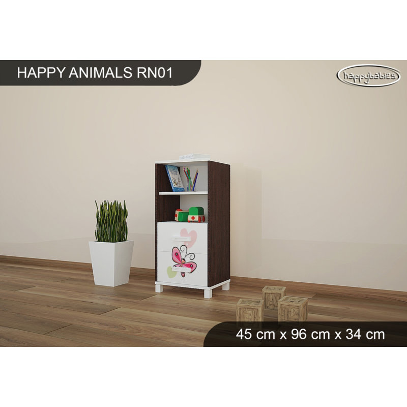 45cm W Animals Kids Cube, Chestnut